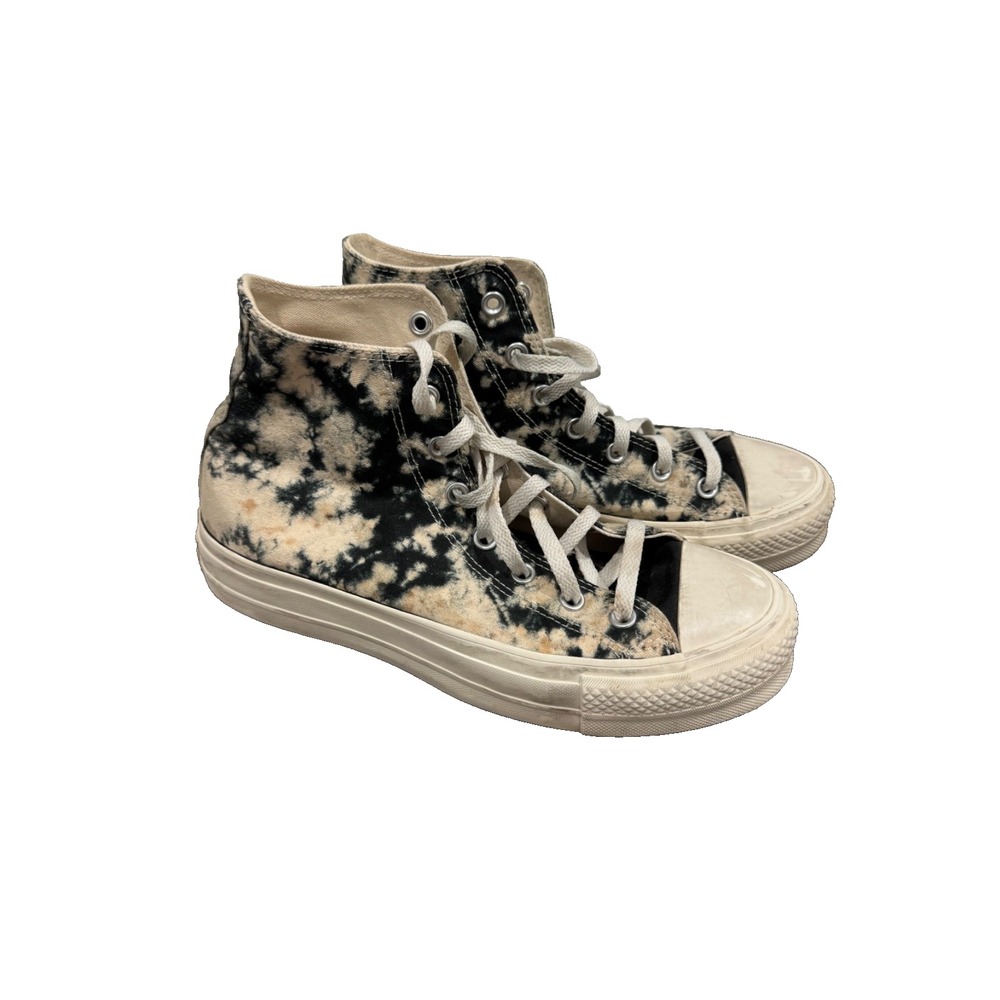 CONVERSE MEN'S CTAS LIFT PLATFORM HI SNEAKER ACID WASH CANVAS  171974C SZ: 7.5